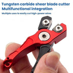 Aluminum Alloy Portable Fishing Line Cutter Tungsten Steel Blades Mini Fishing Shears, Silver Black