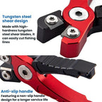 Aluminum Alloy Portable Fishing Line Cutter Tungsten Steel Blades Mini Fishing Shears, Silver Black
