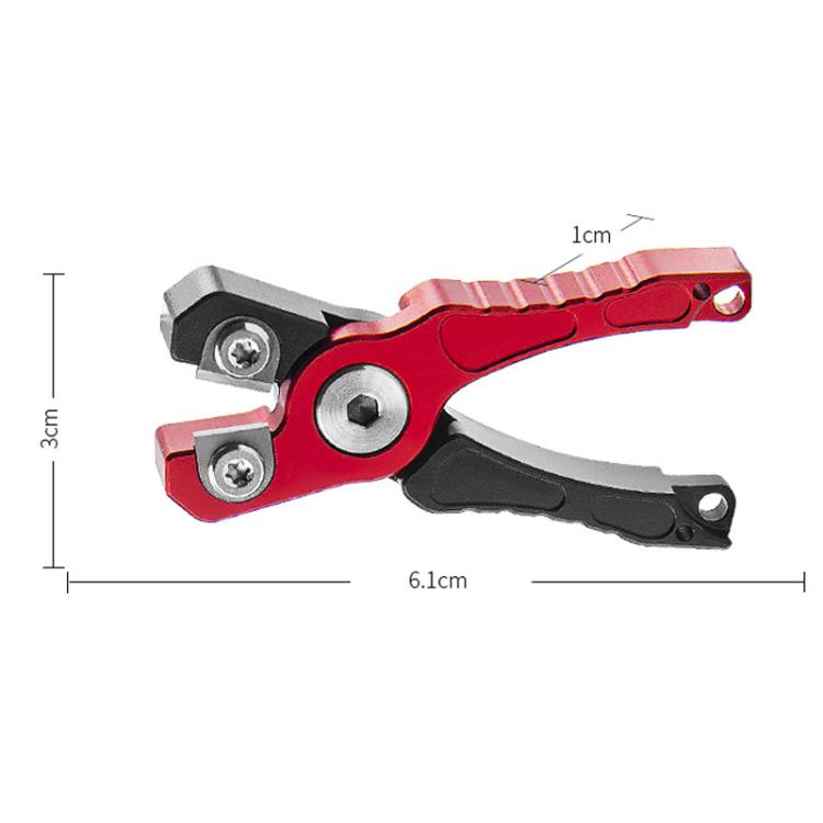 Aluminum Alloy Portable Fishing Line Cutter Tungsten Steel Blades Mini Fishing Shears, Silver Black