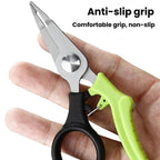 Multifunctional Fishing Scissors Mini Portable Lure Pliers, Black Green