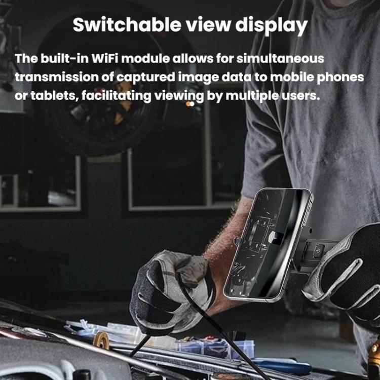 TESLONG WF200 WiFi HD Endoscope With LED Lights Handheld Industrial Inspection & Repair Borescope, Dual-Lens 8mm/5m