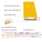 Waveshare RGBWC Colorful COB LED Strip, WS2812B Control Chips, IP65 Protection, Programmable LED Strip, 1m, 5m