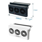 3 In 1 Solar-Powered Vehicle-Mounted Ventilation Cooling Circulating Exhaust Fan