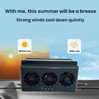 3 In 1 Solar-Powered Vehicle-Mounted Ventilation Cooling Circulating Exhaust Fan
