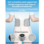 Adjustable Breathable Mesh Lumbar Support Belt With Double Pulleys, S, M, L, XL