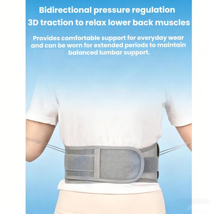 Adjustable Breathable Mesh Lumbar Support Belt With Double Pulleys, S, M, L, XL