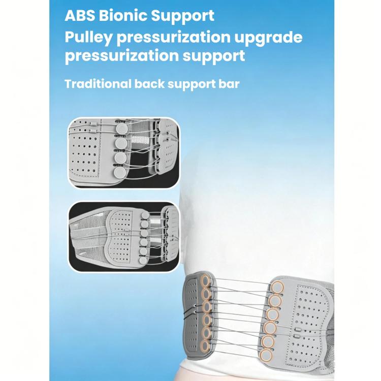Adjustable Breathable Mesh Lumbar Support Belt With Double Pulleys, S, M, L, XL