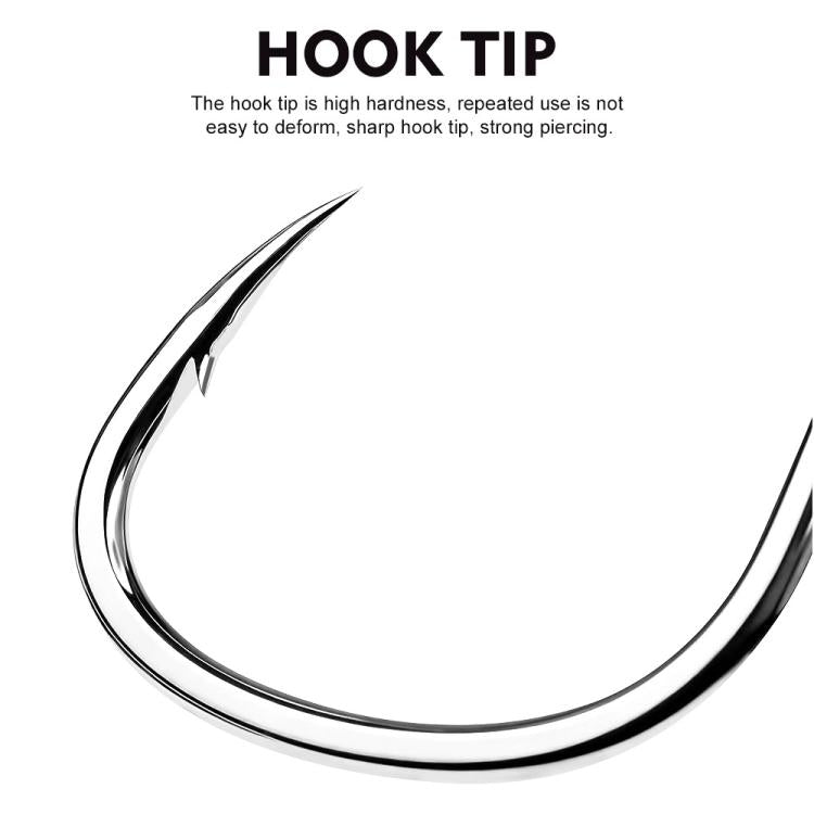PROBEROS 20pcs Iseama Single Fishing Hooks High Carbon Steel Barbed Octopus Circle Hooks For Saltwater And Freshwater, No. 2, No. 1, No. 1/0, No. 2/0, No. 3/0, No. 4/0, No. 5/0