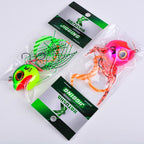 KATYUSHA Kabura Snapper Jig Head 3D Bionic Eyes Tai Rubber Lead Jigs for Bottom Fishing, Grouper, Sea Bream, 60G, 80G, 100G, 120G, 150G, 200G