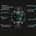 MINGRUI Kids Digital Sports Watch Waterproof Luminous Outdoor Wristwatch With Alarm, Stopwatch, Calendar