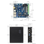 Waveshare 34252 CM5 Gigabit/2.5G Dual Ethernet Multi-Function Expansion Board Supports RS485 Industrial Communication, 4G / 5G Module And 4K Display Output, EU Plug, UK Plug, US Plug