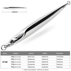 PROBEROS  LF168 Saltwater Fishing Metal Jigging Lure Blank Body Vertical Sinking Bait Shining Mirror Finish Mackerel Jigs, 180g, 200g, 230g, 250g, 300g