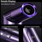 90-degree Rotatable Handheld Fan Mini Portable Fan with 199 Speeds, 3000mAh Battery, Pocket Fan with LED Light & Lanyard for Travel, Outdoor, Makeup