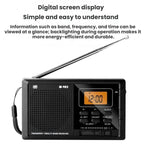 WDK FM/AM/SW Multi-Band LCD Screen Clock-Controlled Stereo Digital Radio, For EU, For US