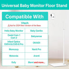 JJ-9376-W-0 For HelloBaby / VTech / Infant Optics Adjustable Baby Monitor Bracket With Storage Tray