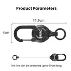 For DJI Osmo Action 6 / Pocket 3 / 4 BRDRC Action Camera Telescopic Backpack Carabiner, Normal
