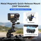 aMagisn 360-Degree Rotatable Magnetic Quick Release Mount For DJI Osmo 360/Action 5 Pro/4/3, For DJI Osmo 360/Action 5 Pro/4/3