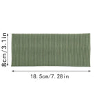 18.5 x 8cm Knitted Striped Sports Headband Wide Edge Face Washing Hair Band