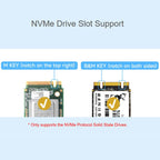 For Raspberry Pi 5 PCIe To M.2 HAT With I2S Audio Extension Supports NVMe Protocol Solid State Drive, Waveshare 34170
