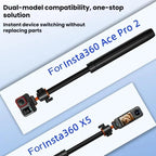 For Insta360 Ace Pro / 2 / X5 Flymile Quick-Release Selfie Extension Pole Tripod