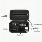 For DJI Osmo Pocket 4 Hard Carrying Case Portable Travel Storage Bag with Wrist Strap & Soft Flannel Inner