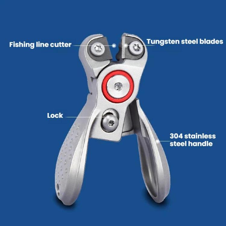 Portable Mini Line Cutter PE Line Scissors Stainless Steel Lure Pliers, Silver