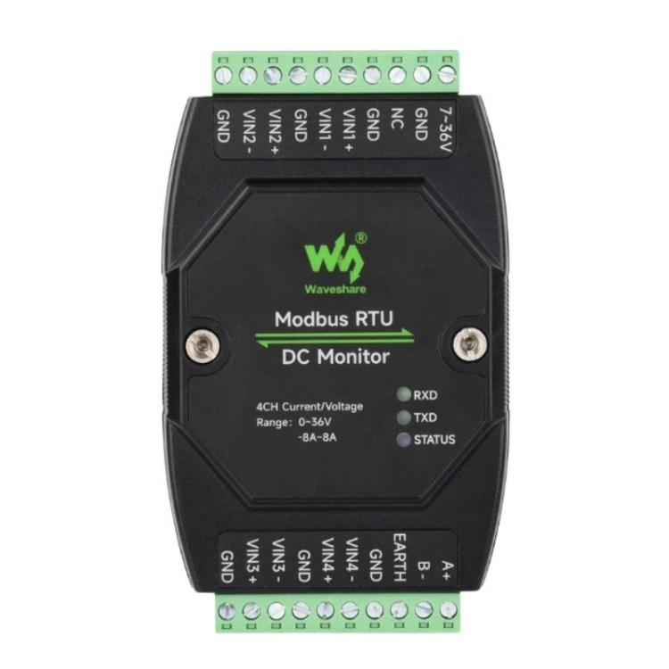 Industrial 4-Ch DC Monitoring Module, 16-Bit High-Precision Acquisition, Supports Voltage And Current Measurement, Modbus RTU Protocol, 33931