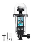 For DJI Osmo Pocket 4 Waterproof Case 60M/196ft Diving Housing Shell with 540-degree Panoramic View Underwater Accessories for Surfing Snorkeling