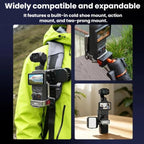 For DJI Osmo Pocket 3 / 4 BRDRC Multi-Functional Magnetic Base Adapter Frame Extension Stand, For DJI Osmo Pocket 3 / 4 Titanium