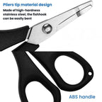 Stainless Steel Mini Fishing Line Cutter Loop-Opening Lure Pliers, Black