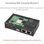 For Raspberry Pi CM5 Gigabit / 2.5G Dual Ethernet Mini-Computer Supports Dual RJ45 Ethernet Ports, 4K Display Output And Dual MIPI Interfaces, Waveshare 34180