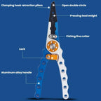 Aluminum Alloy Lure Pliers Multi-Function Long-Nose Hook Remover Portable Fishing Hook Pliers