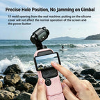 For DJI Osmo Pocket 4 Silicone Case 4-in-1 Full Body Protective Cover Kit Anti-Scratch Shockproof Skin Sleeve with Lanyard