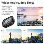 For DJI Osmo Pocket 4/3 Magnetic Optical Glass Lens Filter with Aluminum Alloy Frame, aMagisn Macro Lens 10X, aMagisn Wide Angle Lens 0.72X