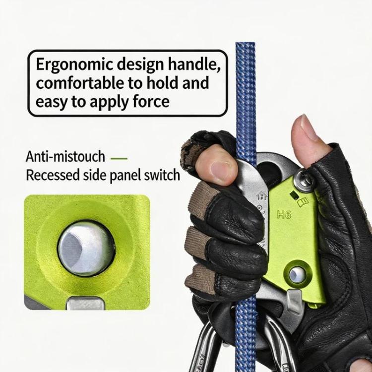 XINDA Rock Climbing Hand Ascender for 8-13mm Rope Ergonomic Handleless Design Climbing Gear for Arborist, Caving, SRT, Tree Climbing, and Rescue