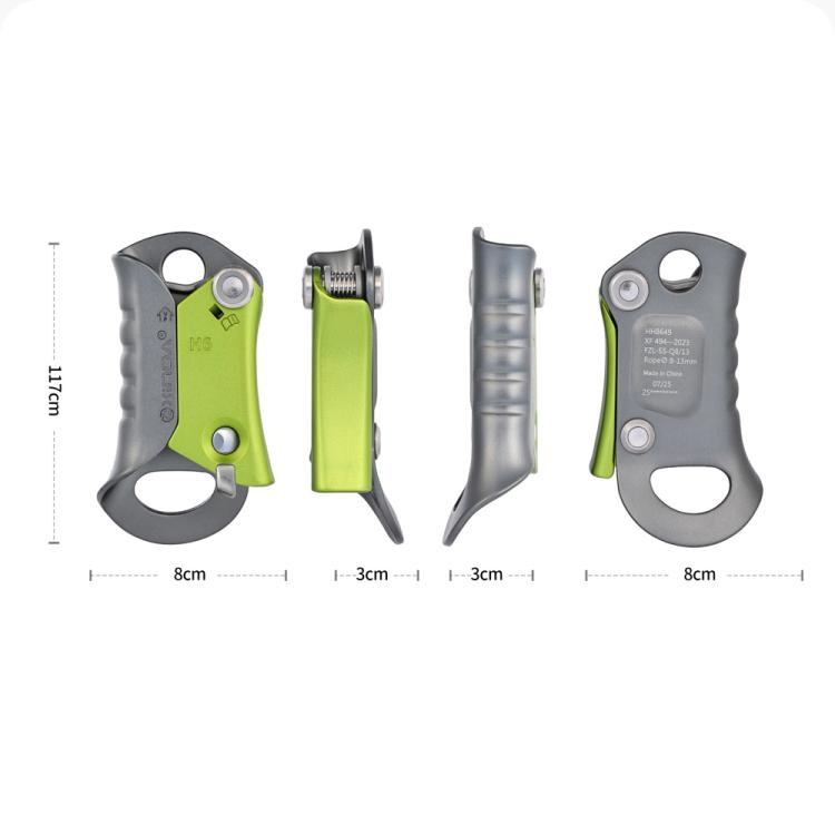 XINDA Rock Climbing Hand Ascender for 8-13mm Rope Ergonomic Handleless Design Climbing Gear for Arborist, Caving, SRT, Tree Climbing, and Rescue