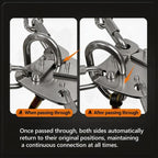 XINDA Continuous Belay System Diverter 304 Stainless Steel Rope Connector for Adventure Parks, Zipline, Vi Ferrata, and High Ropes Courses