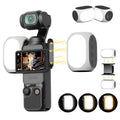 For DJI Osmo Pocket 4/3 Magnetic Fill Light 3 Color Modes Portable Rechargeable Vlog Video Light, 2pcs /Pack