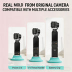 For DJI Osmo Pocket 4/3 Silicone Anti-Slip Base Desktop Support Stand Holder Includes Reusable Nano Adhesive for Car Dashboard