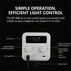 DENGWEI MT-80Bi 80W COB Video Light 2700K-6500K Bi-Color LED Continuous Output Lighting CRI 96+ Studio Light, EU Plug, US Plug, UK Plug