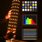 DENGWEI FP150S 150W Rollable LED Video Light With Grid 2700K-6500K Bi-Color Flexible LED Light Panel, EU Plug, US Plug, UK Plug