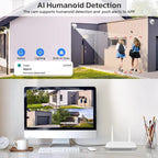 8CH Wireless NVR System For Security Cameras 5MP/3MP WiFi Network Video Recorder Support 2.5-Inch HDD & TF Card, US Plug, EU Plug, UK Plug