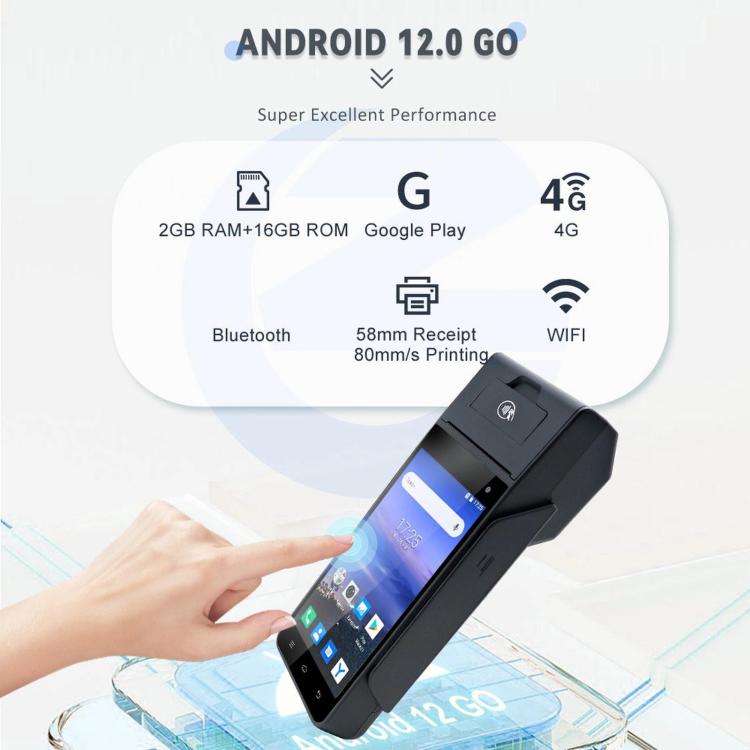 Z90F Supermarket Mobile Bill Payment POS Machine, Handheld Cash Register With Credit Card NFC Function, EU Plug