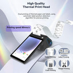 Z108 Android Handheld POS Cash Register, Dual-Screen Touch Scanning Payment Device For Supermarket & Restaurant, 2.6 inch EU Plug, 3.9 inch EU Plug