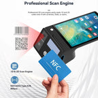 Z108 Android Handheld POS Cash Register, Dual-Screen Touch Scanning Payment Device For Supermarket & Restaurant, 2.6 inch EU Plug, 3.9 inch EU Plug