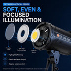 DENGWEI DW200D 200W COB LED Video Light Daylight Balanced Continuous Output Studio Lamp, EU Plug, US Plug, UK Plug