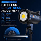 DENGWEI DW200D 200W COB LED Video Light Daylight Balanced Continuous Output Studio Lamp, EU Plug, US Plug, UK Plug