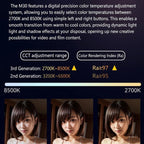 DENGWEI 30W Handheld RGB Light Wand Rechargeable LED Video Light Stick 2700K-8500K Full Color Photography Fill Light With Detachable Barn Doors, US Plug
