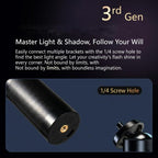 DENGWEI 30W Handheld RGB Light Wand Rechargeable LED Video Light Stick 2700K-8500K Full Color Photography Fill Light With Detachable Barn Doors, US Plug