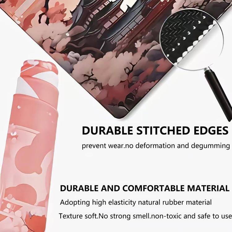 Stain-Resistant Ancient Landscape Mouse Pad, E-Sports Gaming Keyboard Desk Mat, 30 x 60 x 0.2cm, 30 x 60 x 0.3cm, 30 x 70 x 0.2cm, 30 x 70 x 0.3cm